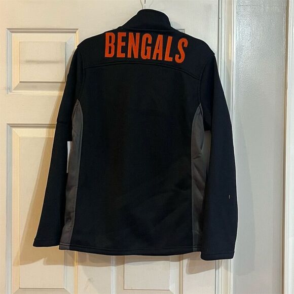 Fanatics Men's Cincinnati Bengals Quarter-Zip Varsity Jacket Black M - Picture 5 of 7